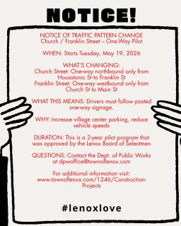 For our local community and those who visit!!! New traffic pattern starting Tuesday May 19th.