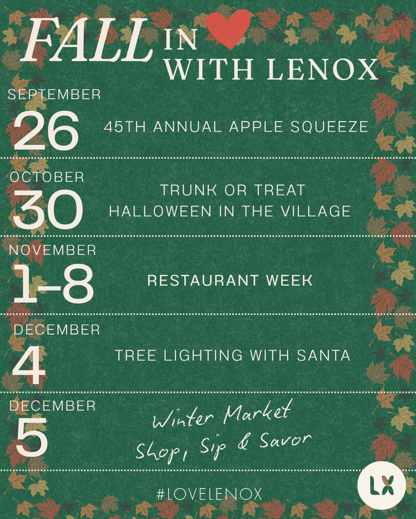Fall into Lenox ❤️