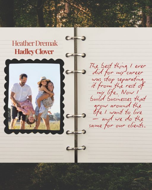 “The best thing I ever did for my career was stop separating it from the rest of my life. Now I build businesses that grow around the life I want to live - and we do the same for our clients.”

Heather Dremak
Hadley Clover

#womeninbusiness #artfulbynature #lovelenox